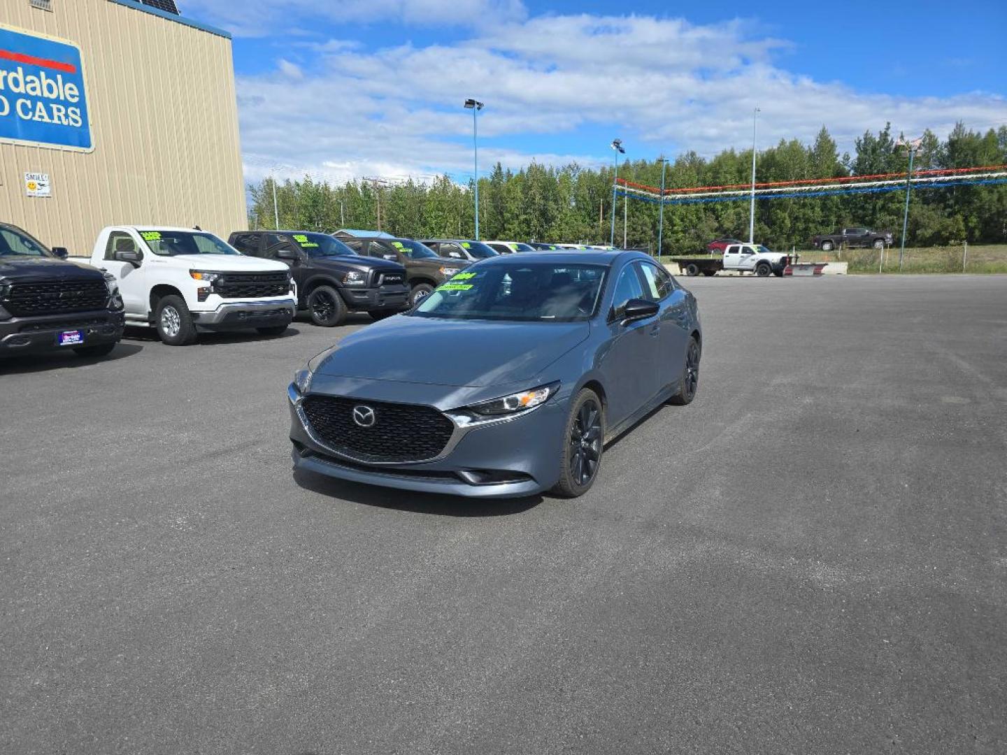 2024 BLUE MAZDA 3 PREFERRED (3MZBPBCM8RM) with an 2.5L engine, Automatic transmission, located at 2525 S. Cushman, Fairbanks, AK, 99701, (907) 452-5707, 64.824036, -147.712311- Photo#1
