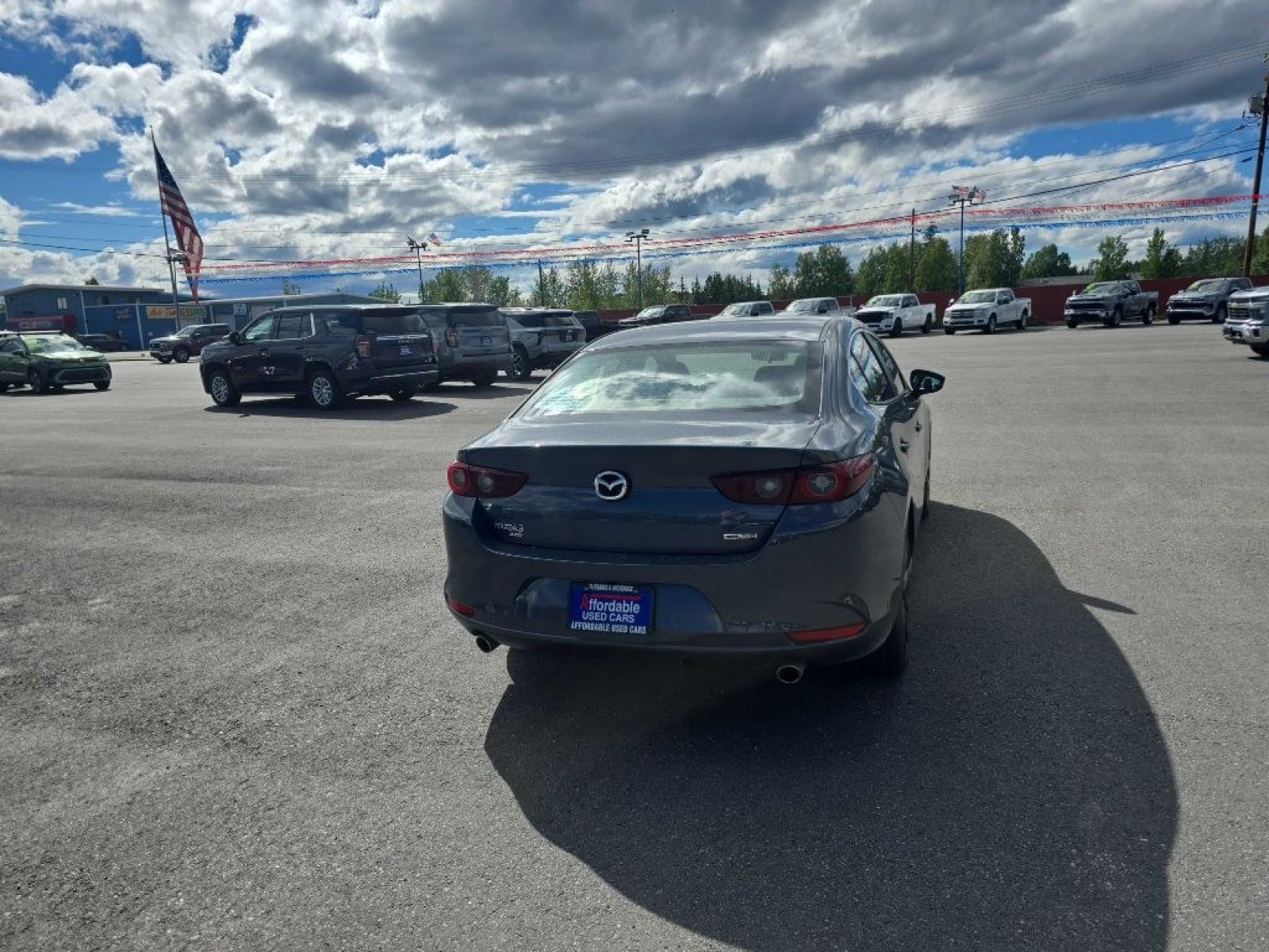 2024 BLUE MAZDA 3 PREFERRED (3MZBPBCM8RM) with an 2.5L engine, Automatic transmission, located at 2525 S. Cushman, Fairbanks, AK, 99701, (907) 452-5707, 64.824036, -147.712311 - Photo#2