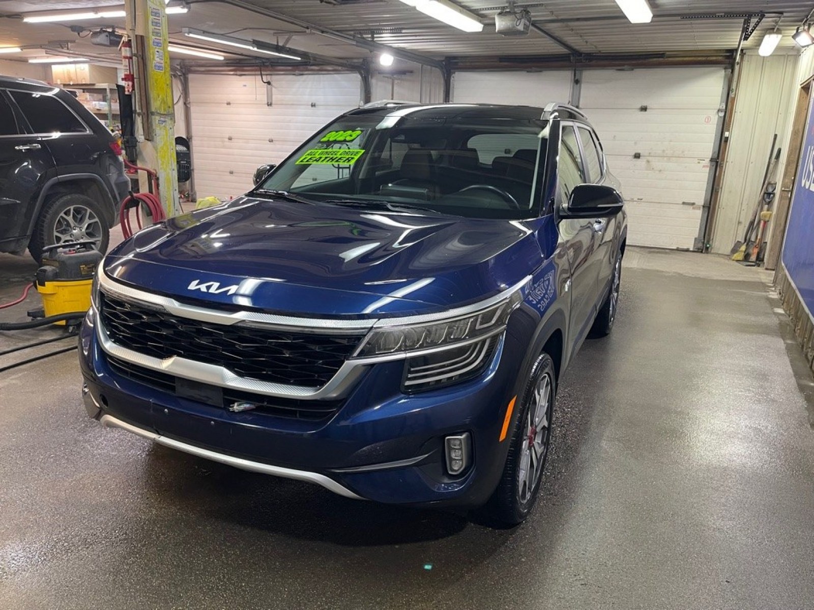 2023 BLUE KIA SELTOS SX (KNDETCA29P7) with an 1.6L engine, Automatic transmission, located at 2525 S. Cushman, Fairbanks, AK, 99701, (907) 452-5707, 64.824036, -147.712311 - Photo#1