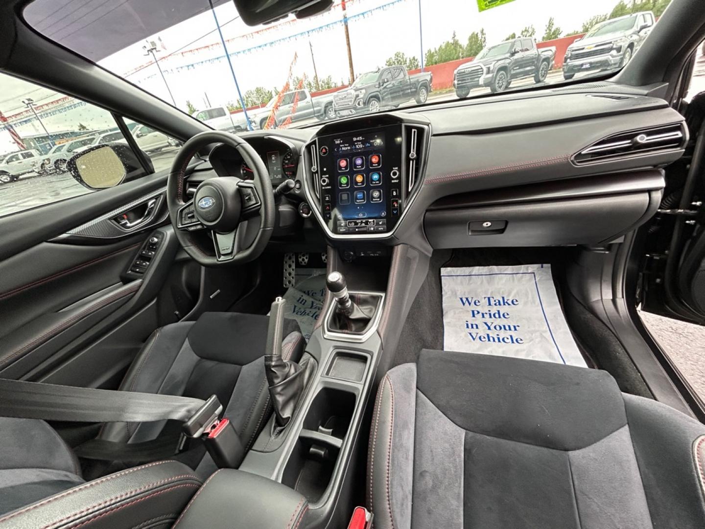 2023 BLACK SUBARU WRX LIMITED LIMITED (JF1VBAL6XP9) with an 2.4L engine, 6-Speed Manual transmission, located at 2525 S. Cushman, Fairbanks, AK, 99701, (907) 452-5707, 64.824036, -147.712311- Photo#6