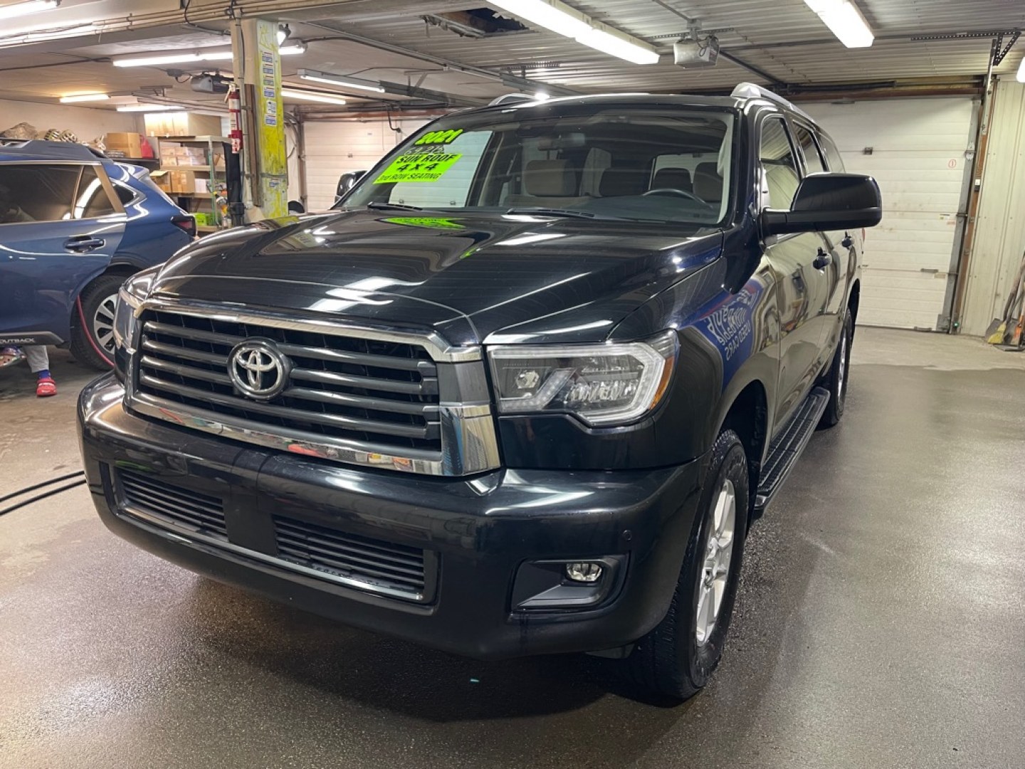 2021 BLACK TOYOTA SEQUOIA SR5 (5TDAY5B1XMS) with an 5.7L engine, Automatic transmission, located at 2525 S. Cushman, Fairbanks, AK, 99701, (907) 452-5707, 64.824036, -147.712311- Photo#1