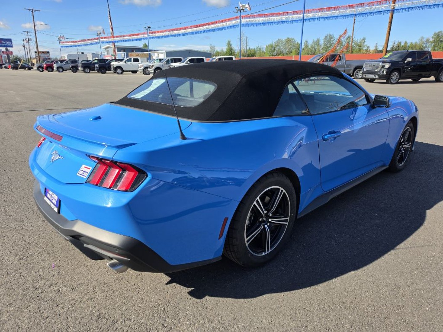 2025 BLUE FORD MUSTANG (1FAGP8UH4SE) with an 2.3L engine, Automatic transmission, located at 2525 S. Cushman, Fairbanks, AK, 99701, (907) 452-5707, 64.824036, -147.712311- Photo#1