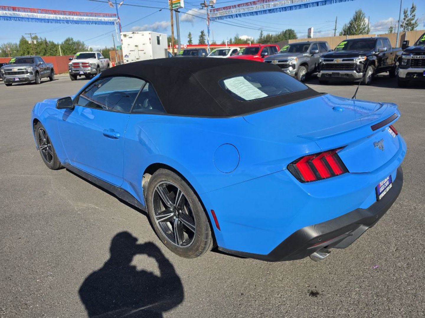 2025 BLUE FORD MUSTANG (1FAGP8UH4SE) with an 2.3L engine, Automatic transmission, located at 2525 S. Cushman, Fairbanks, AK, 99701, (907) 452-5707, 64.824036, -147.712311- Photo#2
