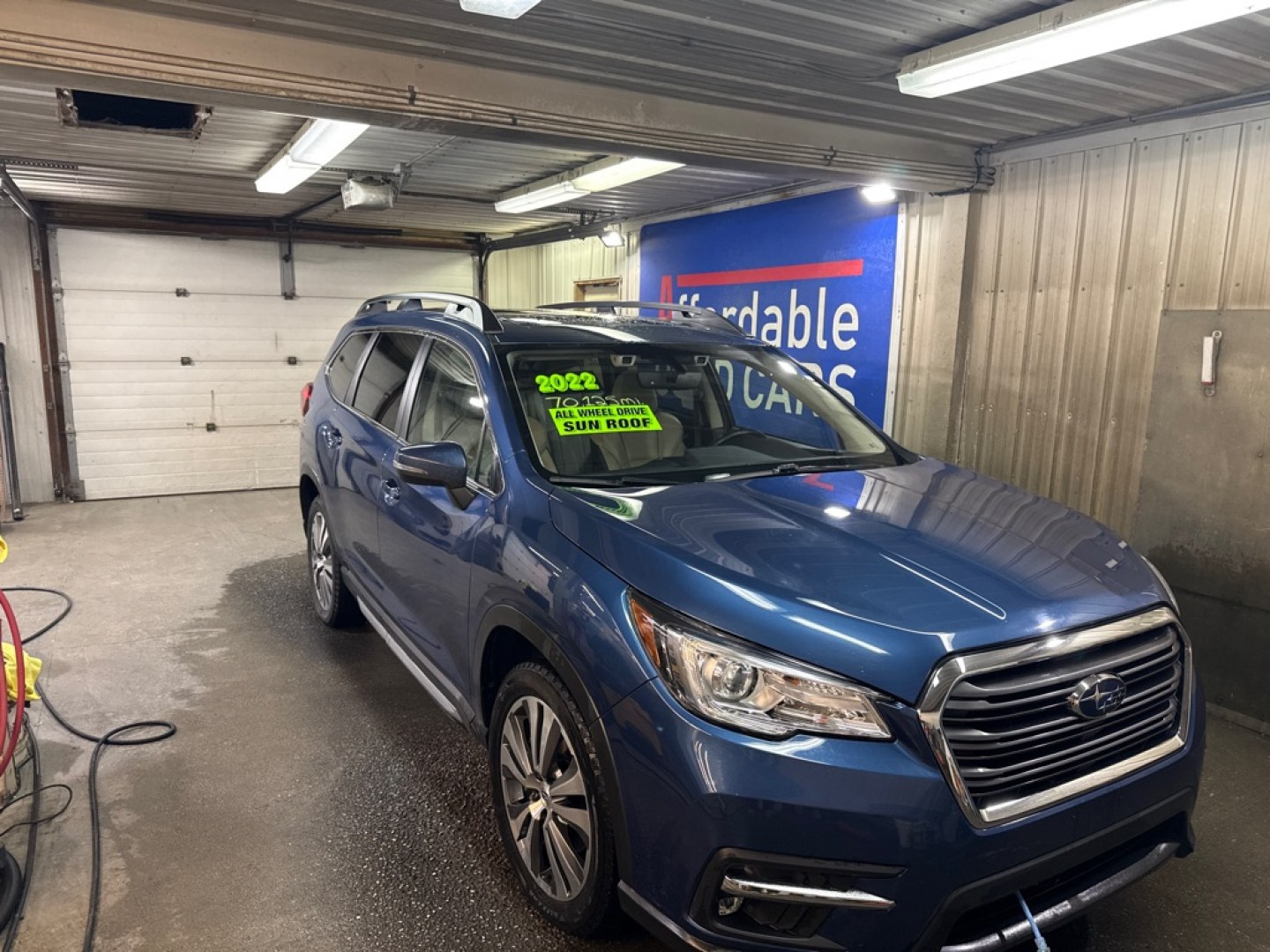 2022 BLUE SUBARU ASCENT LIMITED (4S4WMALD9N3) with an 2.4L engine, Continuously Variable transmission, located at 2525 S. Cushman, Fairbanks, AK, 99701, (907) 452-5707, 64.824036, -147.712311- Photo#0