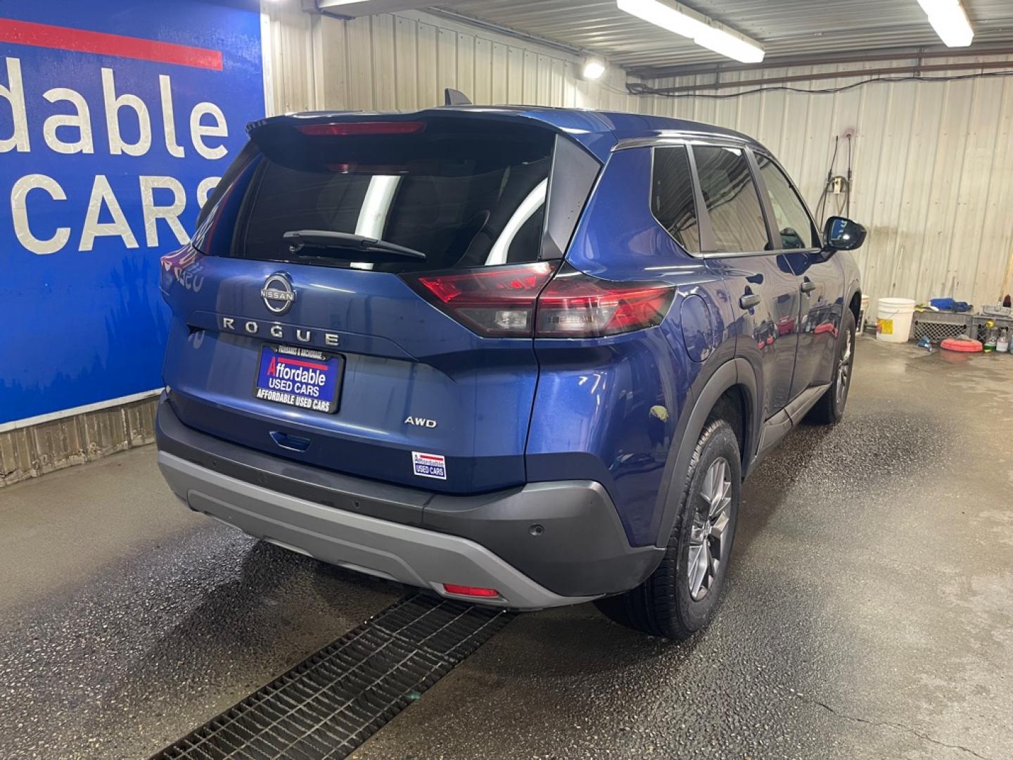 2023 BLUE NISSAN ROGUE S (5N1BT3AB3PC) with an 1.5L engine, Automatic transmission, located at 2525 S. Cushman, Fairbanks, AK, 99701, (907) 452-5707, 64.824036, -147.712311- Photo#2