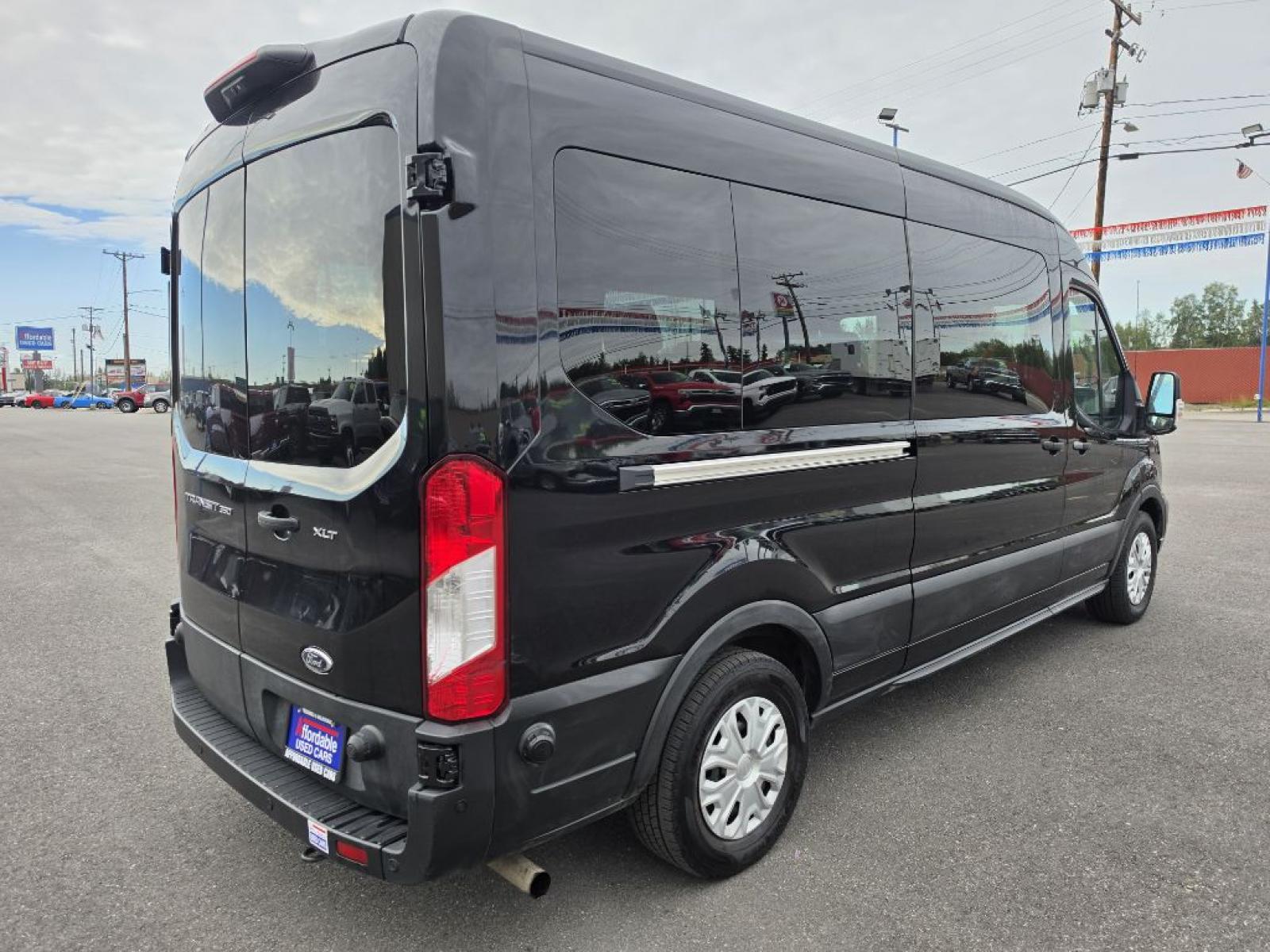 2024 BLACK FORD TRANSIT 15 PASS T-350 (1FBAX2C8XRK) with an 3.5L engine, Automatic transmission, located at 2525 S. Cushman, Fairbanks, AK, 99701, (907) 452-5707, 64.824036, -147.712311 - Photo#1