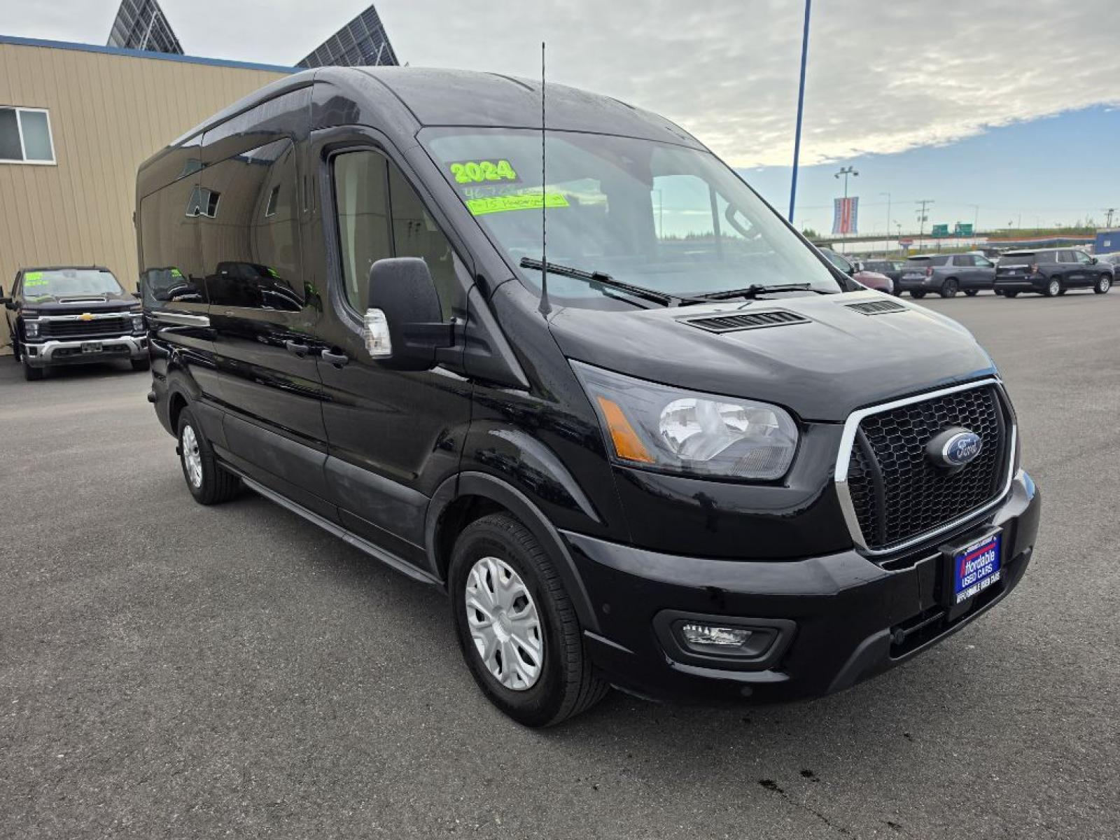 2024 BLACK FORD TRANSIT 15 PASS T-350 (1FBAX2C8XRK) with an 3.5L engine, Automatic transmission, located at 2525 S. Cushman, Fairbanks, AK, 99701, (907) 452-5707, 64.824036, -147.712311 - Photo#2