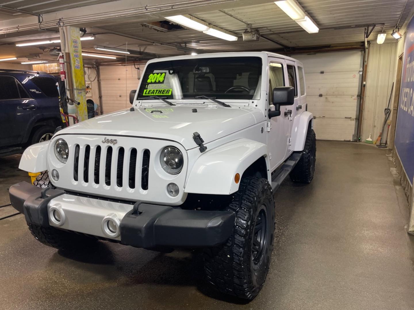 2014 WHITE JEEP WRANGLER UNLIMI SAHARA (1C4BJWEG2EL) with an 3.6L engine, Automatic transmission, located at 2525 S. Cushman, Fairbanks, AK, 99701, (907) 452-5707, 64.824036, -147.712311- Photo#1