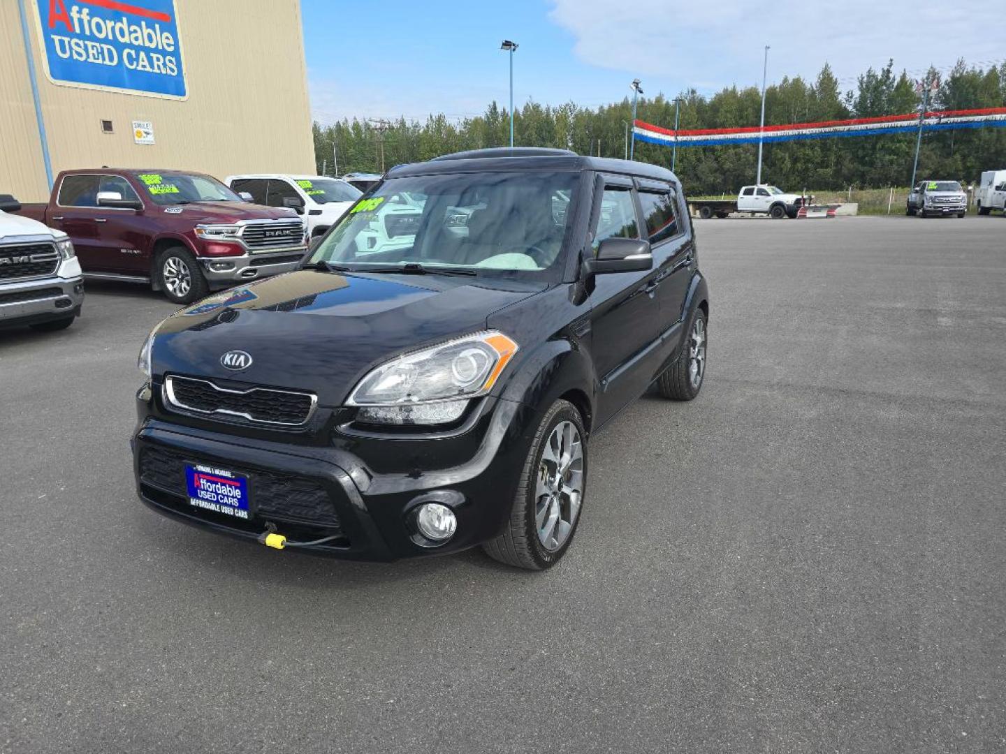2013 BLACK KIA SOUL + (KNDJT2A68D7) with an 2.0L engine, Automatic transmission, located at 2525 S. Cushman, Fairbanks, AK, 99701, (907) 452-5707, 64.824036, -147.712311- Photo#1