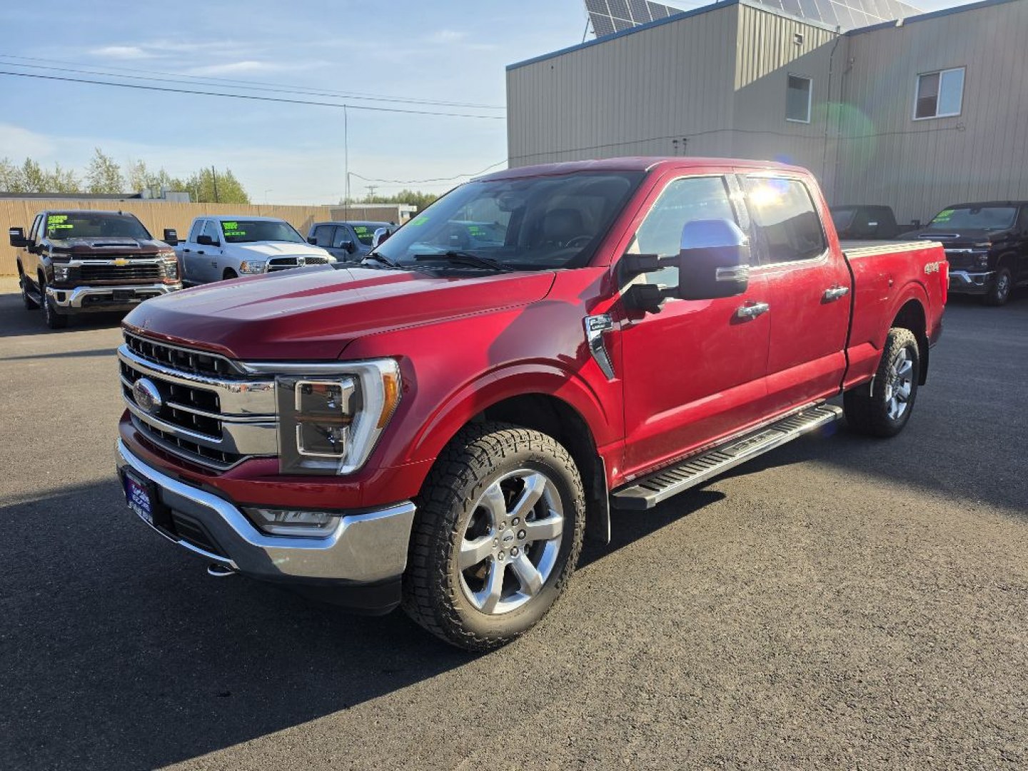 2021 RED FORD F150 LARIAT SUPERCREW (1FTFW1E80MK) with an 3.5L engine, Automatic transmission, located at 2525 S. Cushman, Fairbanks, AK, 99701, (907) 452-5707, 64.824036, -147.712311- Photo#1