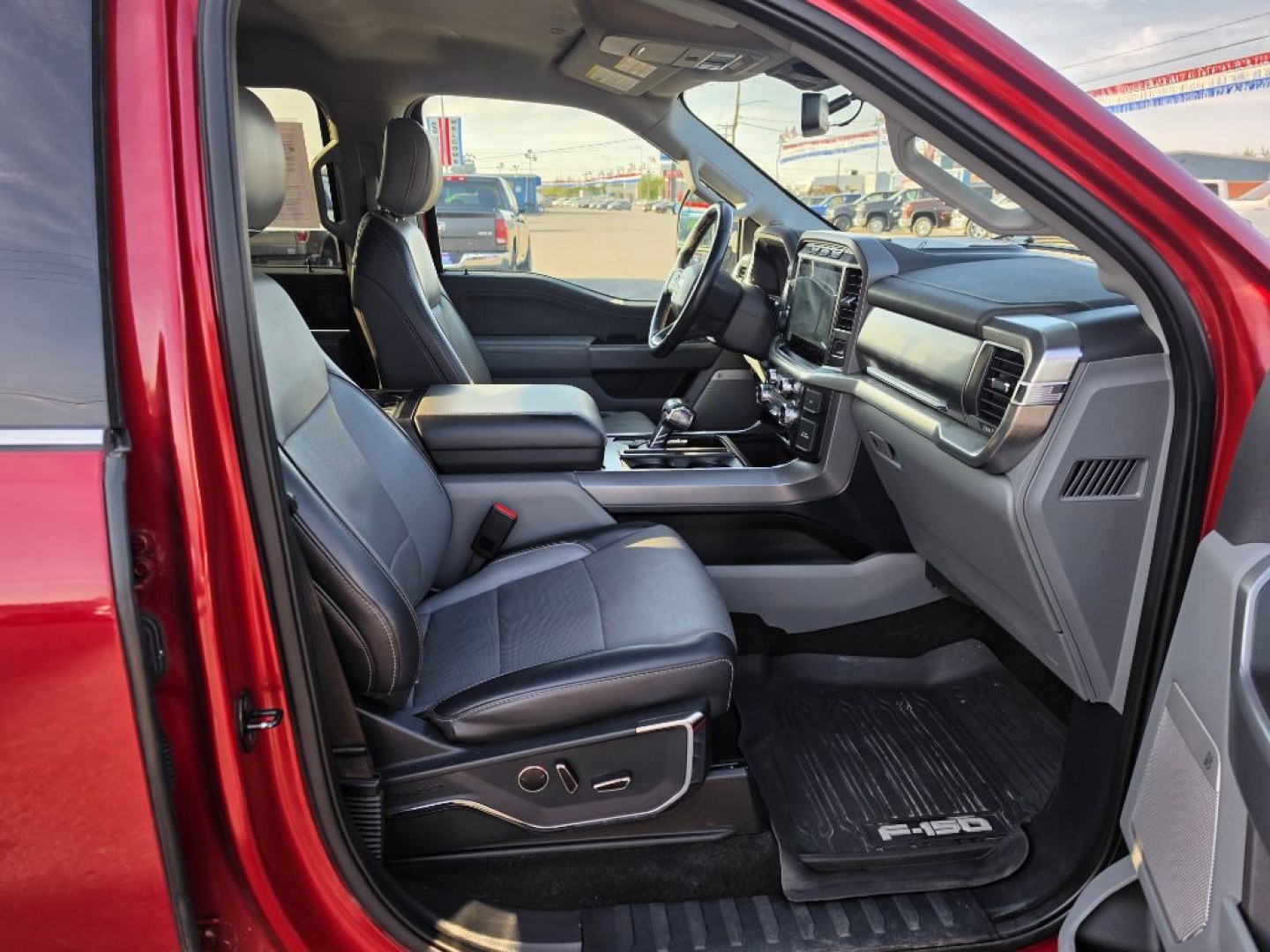 2021 RED FORD F150 LARIAT SUPERCREW (1FTFW1E80MK) with an 3.5L engine, Automatic transmission, located at 2525 S. Cushman, Fairbanks, AK, 99701, (907) 452-5707, 64.824036, -147.712311- Photo#4