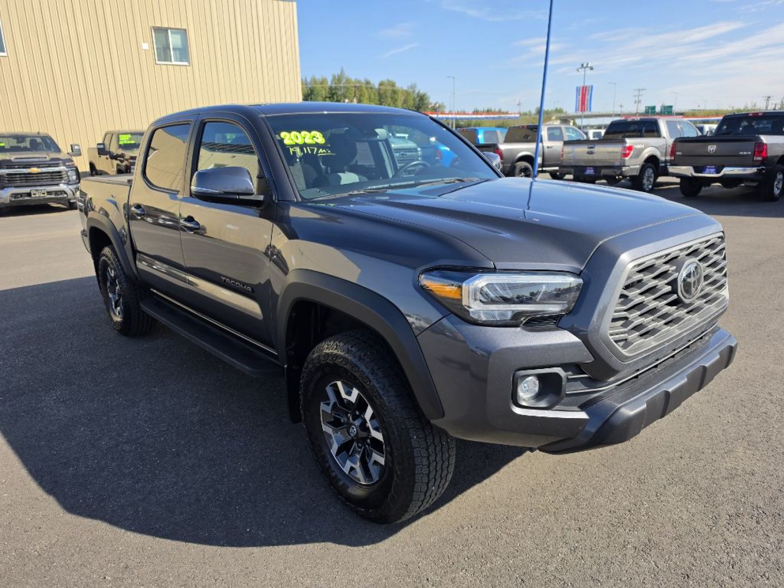 2023 GRAY TOYOTA TACOMA DOUBLE CAB (3TYCZ5AN0PT) with an 3.5L engine, Automatic transmission, located at 2525 S. Cushman, Fairbanks, AK, 99701, (907) 452-5707, 64.824036, -147.712311 - Photo#2