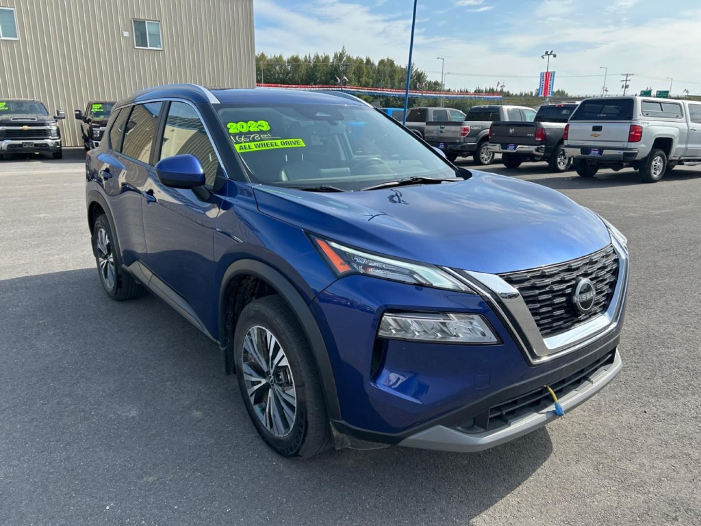 2023 BLUE NISSAN ROGUE SV (JN8BT3BB4PW) with an 1.5L engine, Continuously Variable transmission, located at 2525 S. Cushman, Fairbanks, AK, 99701, (907) 452-5707, 64.824036, -147.712311- Photo#1