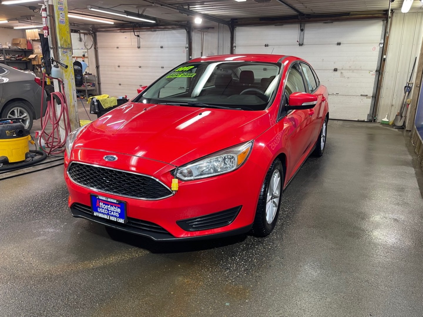 2017 RED FORD FOCUS SE (1FADP3F20HL) with an 2.0L engine, Automatic transmission, located at 2525 S. Cushman, Fairbanks, AK, 99701, (907) 452-5707, 64.824036, -147.712311- Photo#1