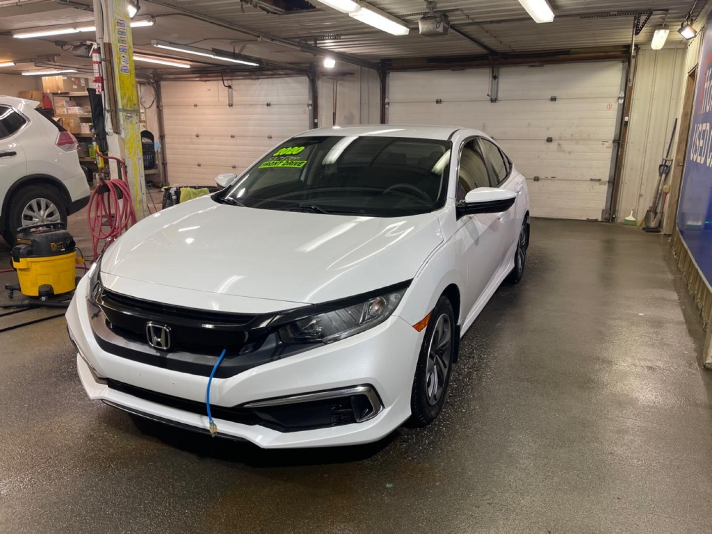 2020 WHITE HONDA CIVIC LX (19XFC2F65LE) with an 2.0L engine, Continuously Variable transmission, located at 2525 S. Cushman, Fairbanks, AK, 99701, (907) 452-5707, 64.824036, -147.712311- Photo#1