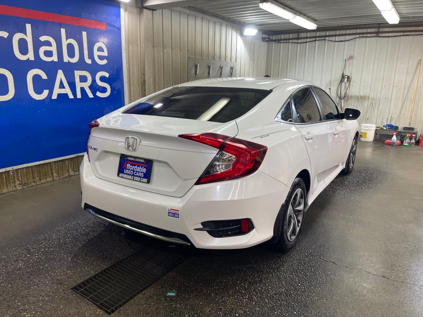 2020 WHITE HONDA CIVIC LX (19XFC2F65LE) with an 2.0L engine, Continuously Variable transmission, located at 2525 S. Cushman, Fairbanks, AK, 99701, (907) 452-5707, 64.824036, -147.712311- Photo#2