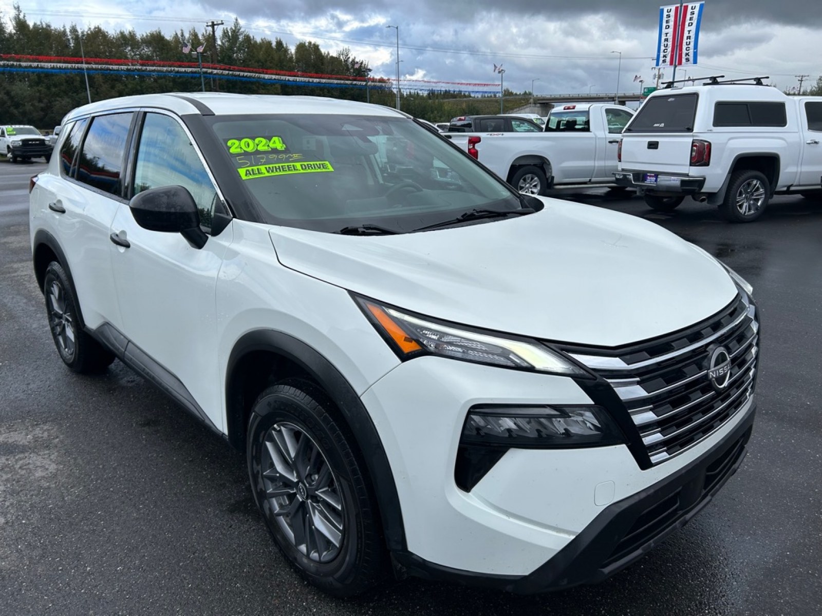 2024 WHITE NISSAN ROGUE S (5N1BT3AB4RC) with an 1.5L engine, Continuously Variable transmission, located at 2525 S. Cushman, Fairbanks, AK, 99701, (907) 452-5707, 64.824036, -147.712311 - Photo#1