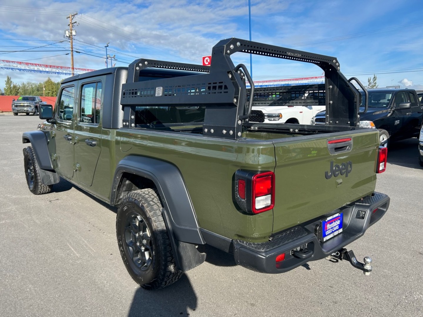 2023 GREEN JEEP GLADIATOR SPORT (1C6HJTAGXPL) with an 3.6L engine, Automatic transmission, located at 2525 S. Cushman, Fairbanks, AK, 99701, (907) 452-5707, 64.824036, -147.712311- Photo#3
