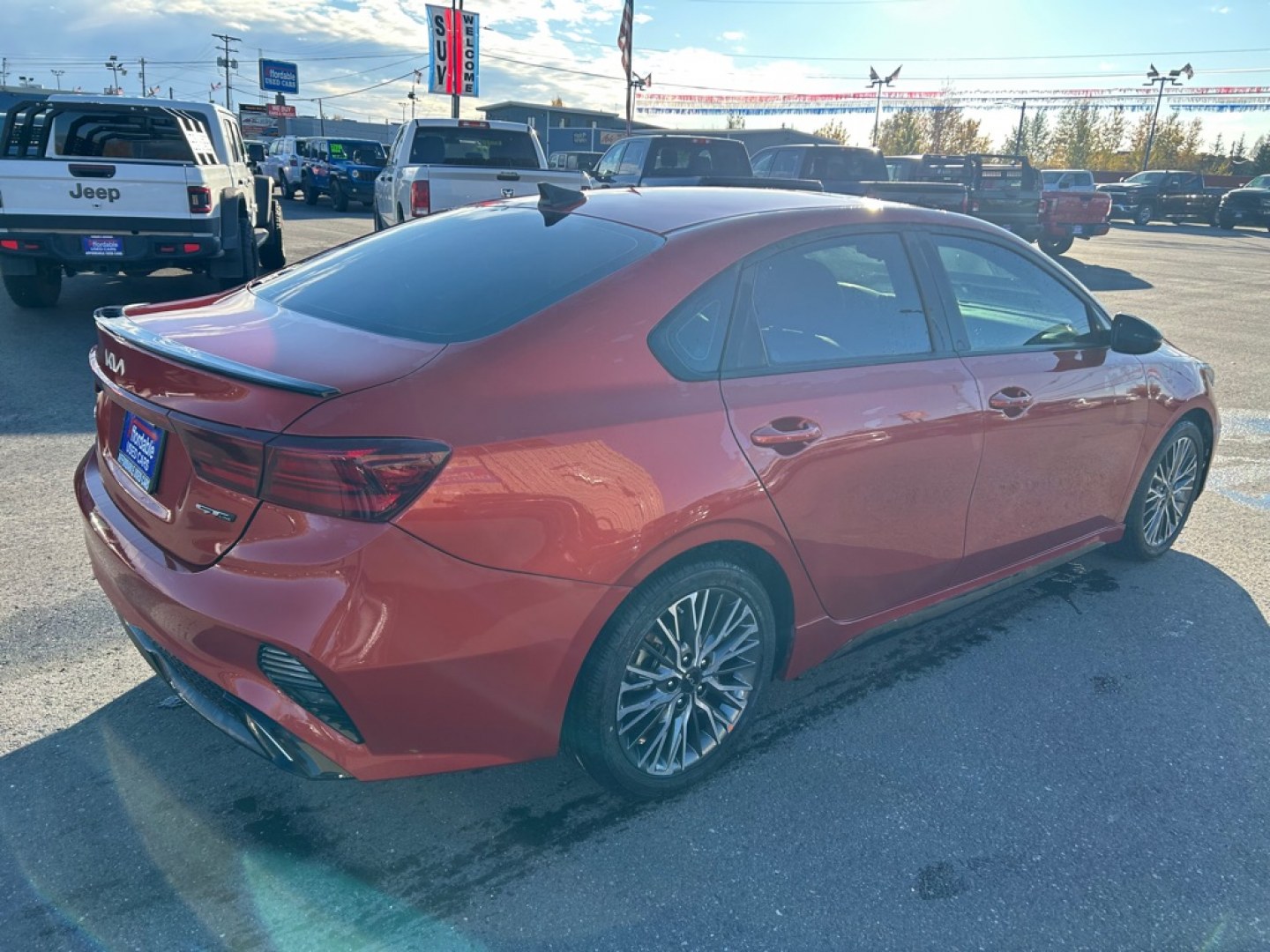 2022 ORANGE KIA FORTE GT LINE (3KPF54AD2NE) with an 2.0L engine, Automatic transmission, located at 2525 S. Cushman, Fairbanks, AK, 99701, (907) 452-5707, 64.824036, -147.712311- Photo#2