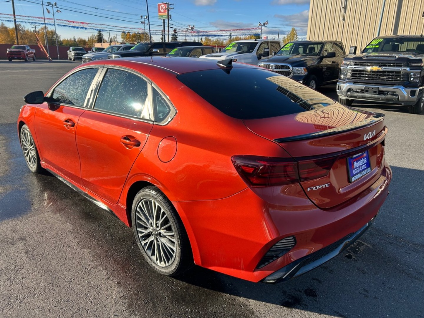 2022 ORANGE KIA FORTE GT LINE (3KPF54AD2NE) with an 2.0L engine, Automatic transmission, located at 2525 S. Cushman, Fairbanks, AK, 99701, (907) 452-5707, 64.824036, -147.712311- Photo#3