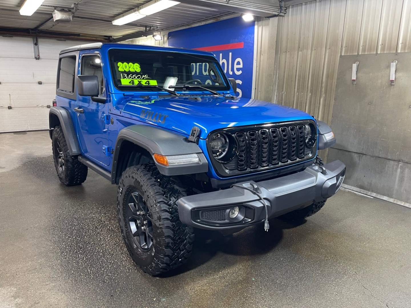 2026 BLUE JEEP WRANGLER SPORT (1C4PJXANXTW) with an 2.0L engine, Automatic transmission, located at 2525 S. Cushman, Fairbanks, AK, 99701, (907) 452-5707, 64.824036, -147.712311- Photo#0