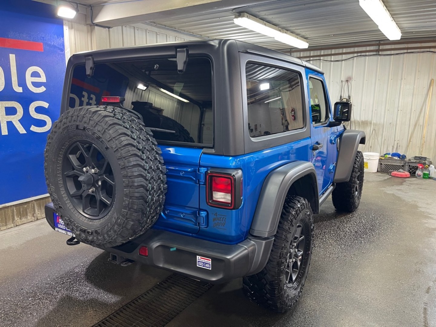 2026 BLUE JEEP WRANGLER SPORT (1C4PJXANXTW) with an 2.0L engine, Automatic transmission, located at 2525 S. Cushman, Fairbanks, AK, 99701, (907) 452-5707, 64.824036, -147.712311- Photo#2