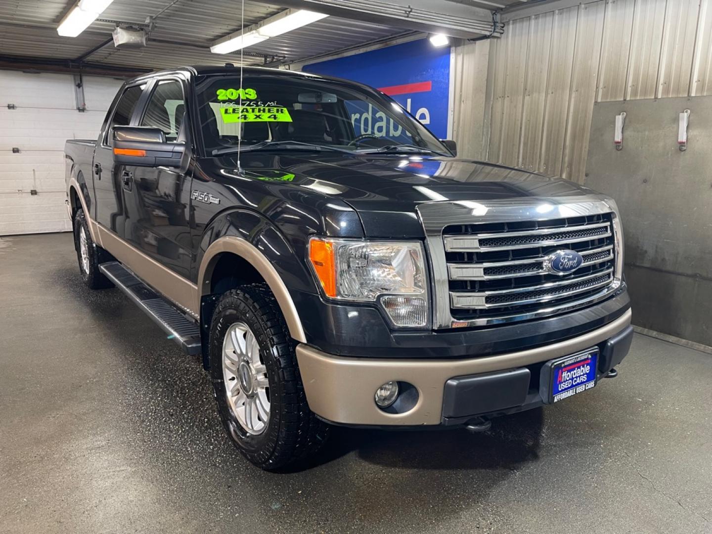 2013 BLACK FORD F150 SUPERCREW (1FTFW1EF2DK) with an 5.0L engine, Automatic transmission, located at 2525 S. Cushman, Fairbanks, AK, 99701, (907) 452-5707, 64.824036, -147.712311- Photo#0