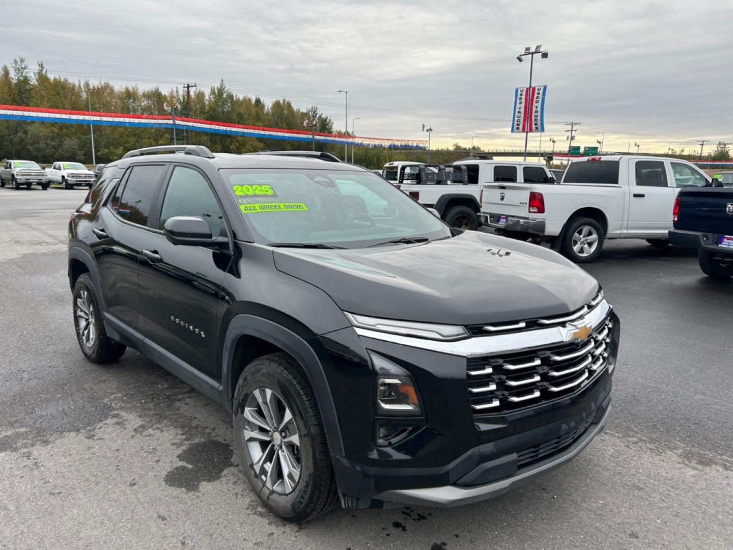 2025 BLACK CHEVROLET EQUINOX LT (3GNAXPEG3SL) with an 1.5L engine, Automatic transmission, located at 2525 S. Cushman, Fairbanks, AK, 99701, (907) 452-5707, 64.824036, -147.712311- Photo#1