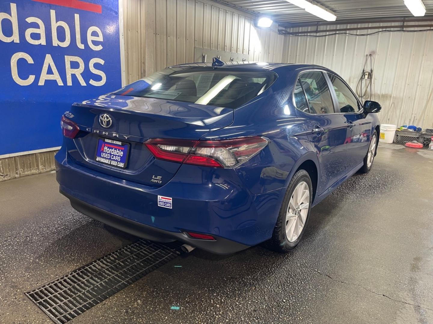 2024 BLUE TOYOTA CAMRY LE (4T1R11BK1RU) with an 2.5L engine, Automatic transmission, located at 2525 S. Cushman, Fairbanks, AK, 99701, (907) 452-5707, 64.824036, -147.712311- Photo#2