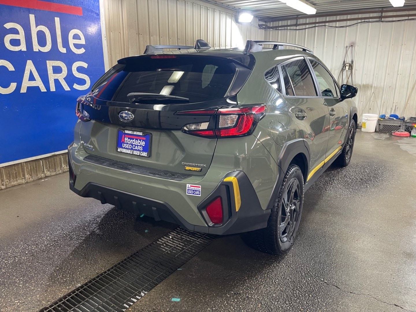 2024 GREEN SUBARU CROSSTREK SPORT (4S4GUHF64R3) with an 2.5L engine, Continuously Variable transmission, located at 2525 S. Cushman, Fairbanks, AK, 99701, (907) 452-5707, 64.824036, -147.712311- Photo#2