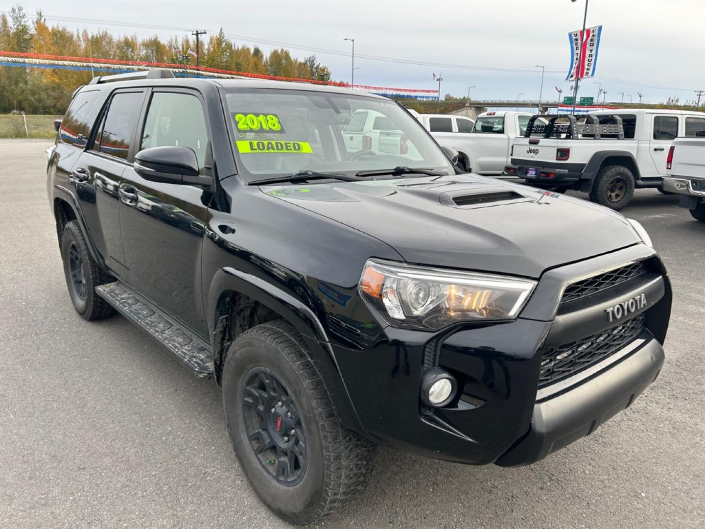 2018 BLACK TOYOTA 4RUNNER TRD PRO SR5/SR5 PREMIUM (JTEBU5JR6J5) with an 4.0L engine, Automatic transmission, located at 2525 S. Cushman, Fairbanks, AK, 99701, (907) 452-5707, 64.824036, -147.712311- Photo#1
