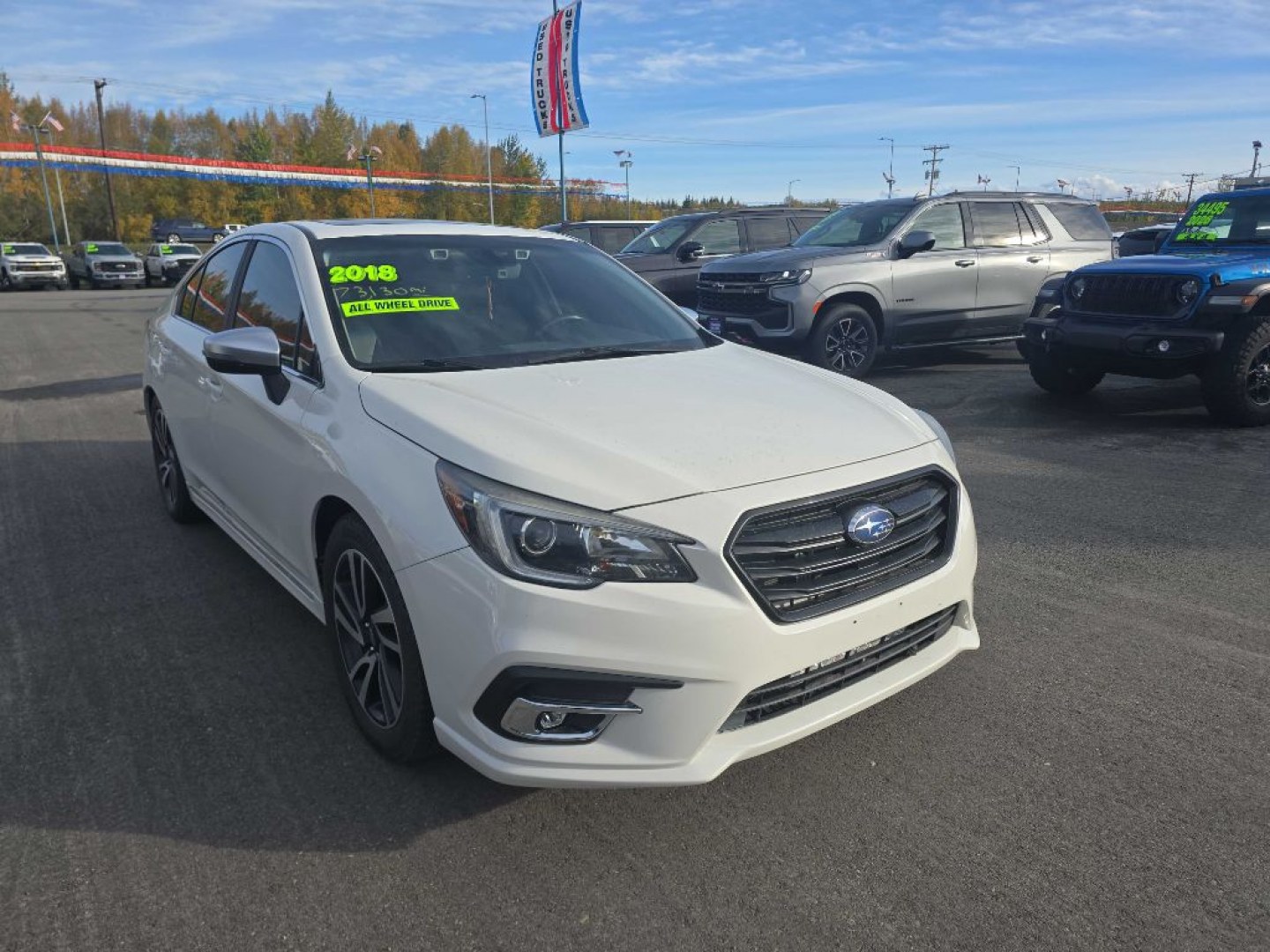 2018 WHITE SUBARU LEGACY SPORT (4S3BNAS6XJ3) with an 2.5L engine, Continuously Variable transmission, located at 2525 S. Cushman, Fairbanks, AK, 99701, (907) 452-5707, 64.824036, -147.712311- Photo#4