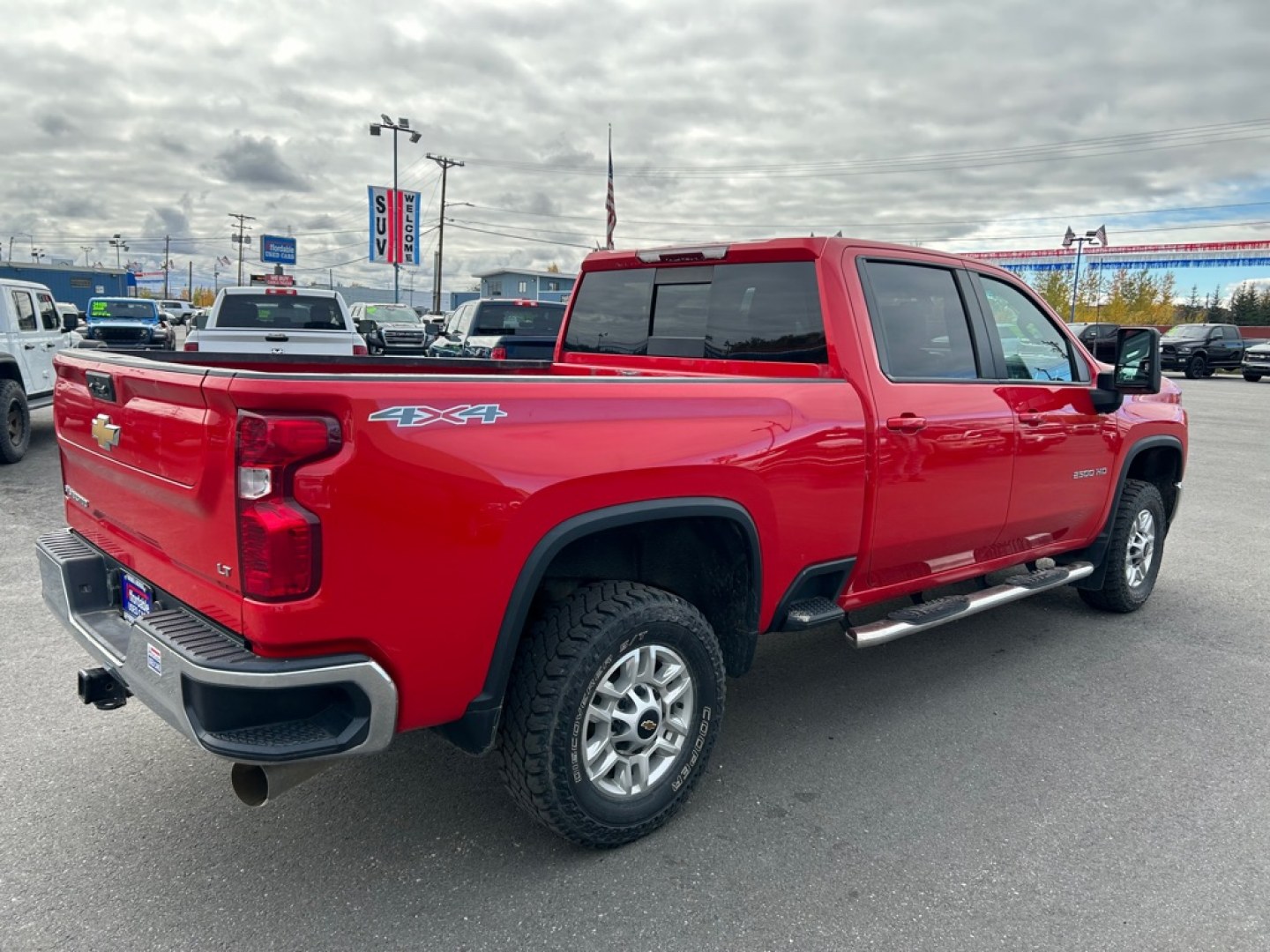 2023 RED CHEVROLET SILVERADO 2500 HEAVY DUTY LT (1GC4YNEY1PF) with an 6.6L engine, Automatic transmission, located at 2525 S. Cushman, Fairbanks, AK, 99701, (907) 452-5707, 64.824036, -147.712311- Photo#2