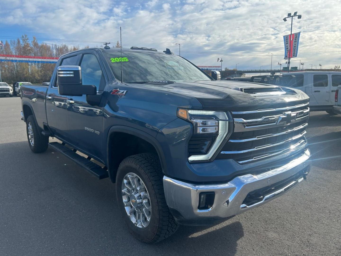 2025 BLUE CHEVROLET SILVERADO 3500 LTZ (1GC4KUE70SF) with an 6.6L engine, Automatic transmission, located at 2525 S. Cushman, Fairbanks, AK, 99701, (907) 452-5707, 64.824036, -147.712311- Photo#1