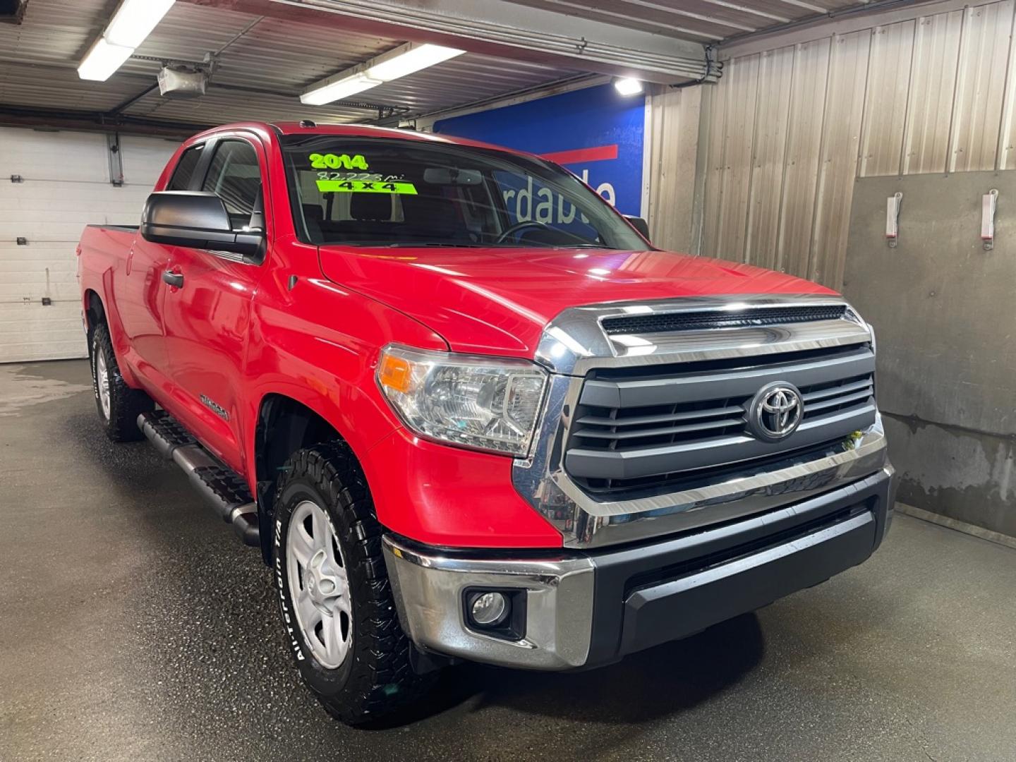 2014 RED TOYOTA TUNDRA SR5 DOUBLE CAB SR (5TFUM5F17EX) with an 4.6L engine, Automatic transmission, located at 2525 S. Cushman, Fairbanks, AK, 99701, (907) 452-5707, 64.824036, -147.712311- Photo#0