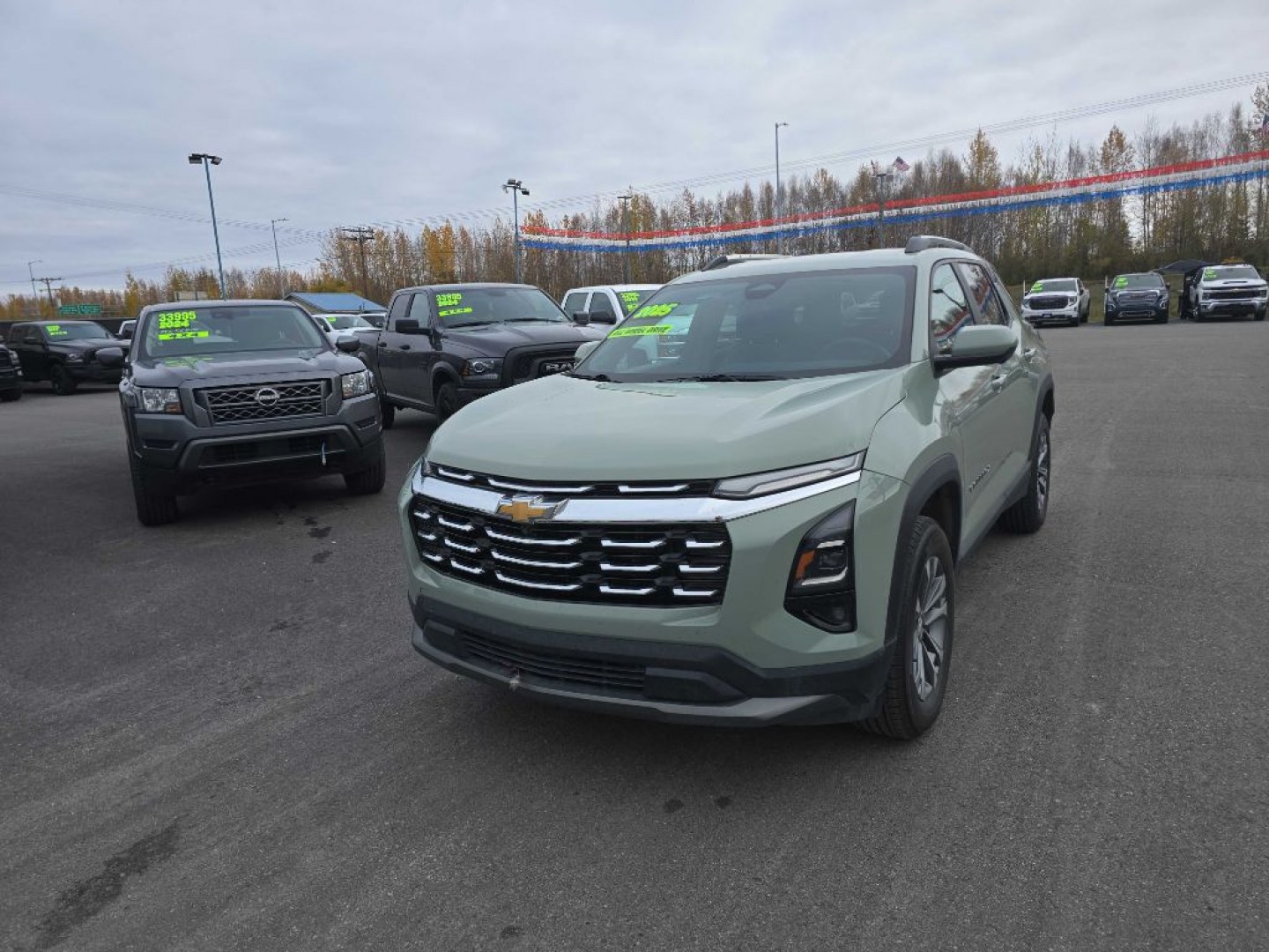 2025 GREEN CHEVROLET EQUINOX LT (3GNAXPEG0SL) with an 1.5L engine, Automatic transmission, located at 2525 S. Cushman, Fairbanks, AK, 99701, (907) 452-5707, 64.824036, -147.712311- Photo#3