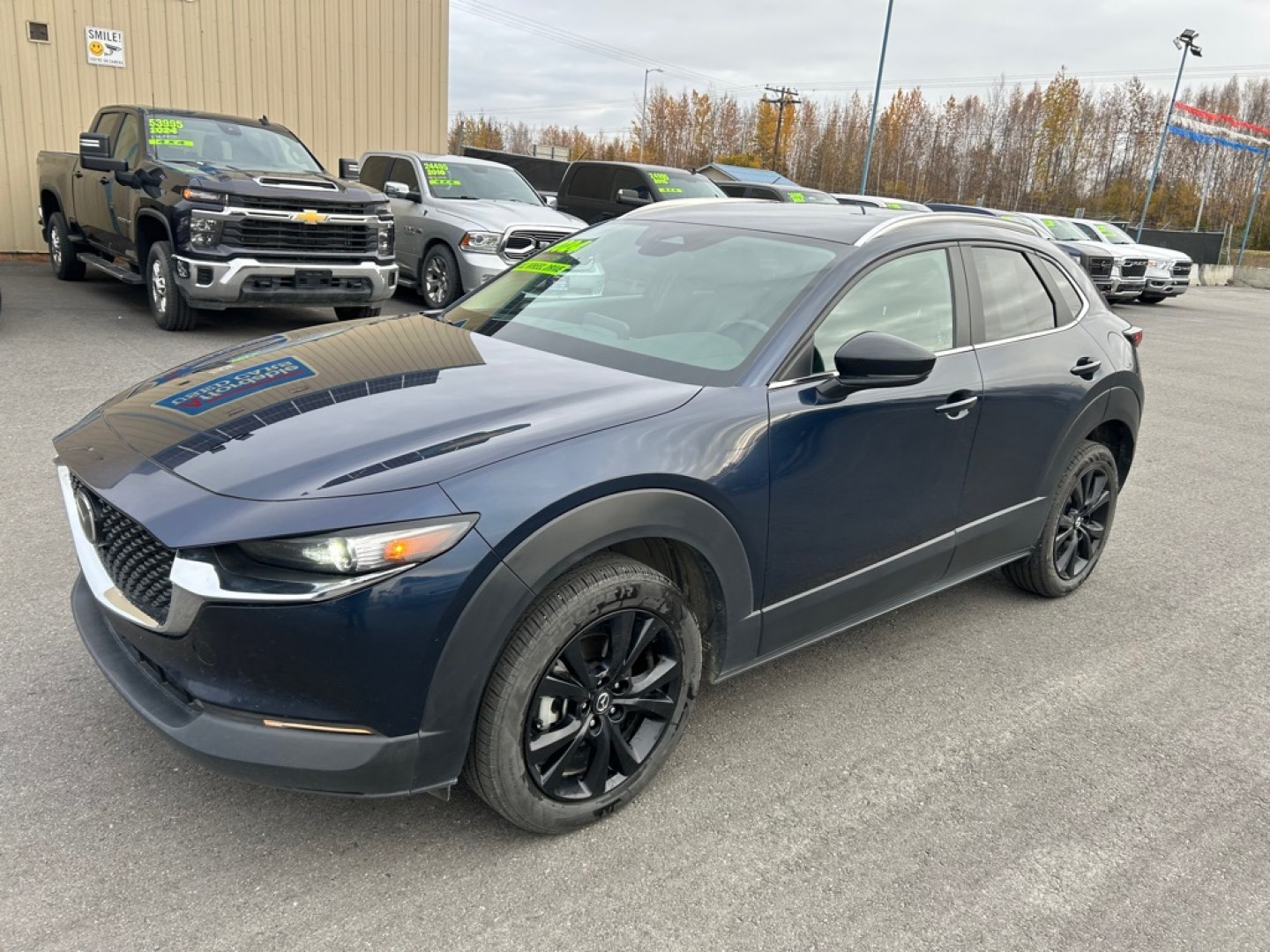 2024 BLUE MAZDA CX-30 SELECT (3MVDMBBM0RM) with an 2.5L engine, Automatic transmission, located at 2525 S. Cushman, Fairbanks, AK, 99701, (907) 452-5707, 64.824036, -147.712311- Photo#0