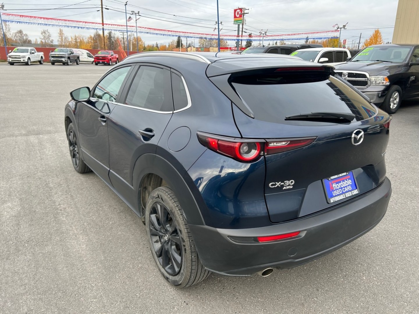2024 BLUE MAZDA CX-30 SELECT (3MVDMBBM0RM) with an 2.5L engine, Automatic transmission, located at 2525 S. Cushman, Fairbanks, AK, 99701, (907) 452-5707, 64.824036, -147.712311- Photo#3