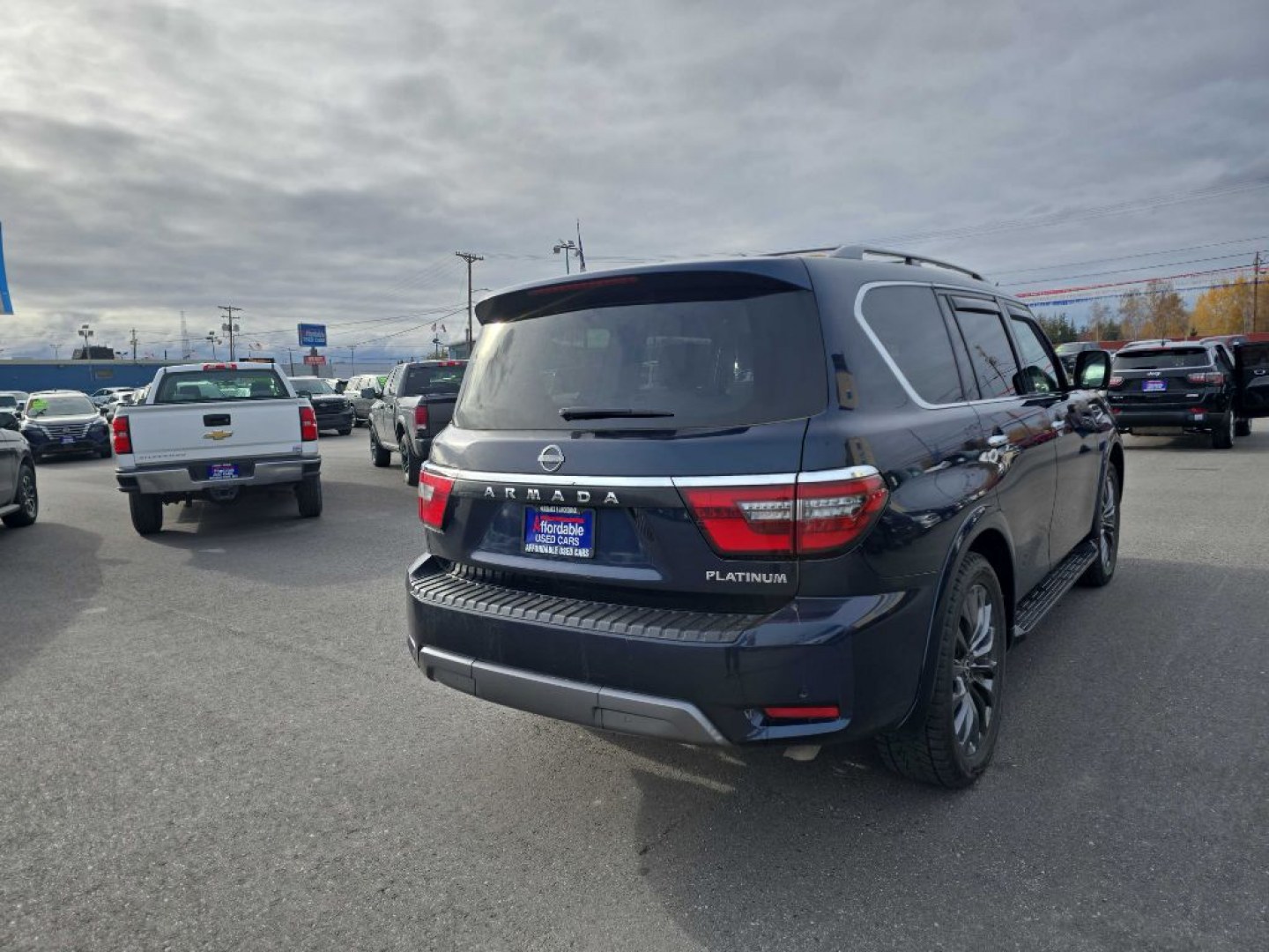 2023 BLUE NISSAN ARMADA PLATINUM (JN8AY2DB4P9) with an 5.6L engine, Automatic transmission, located at 2525 S. Cushman, Fairbanks, AK, 99701, (907) 452-5707, 64.824036, -147.712311- Photo#2