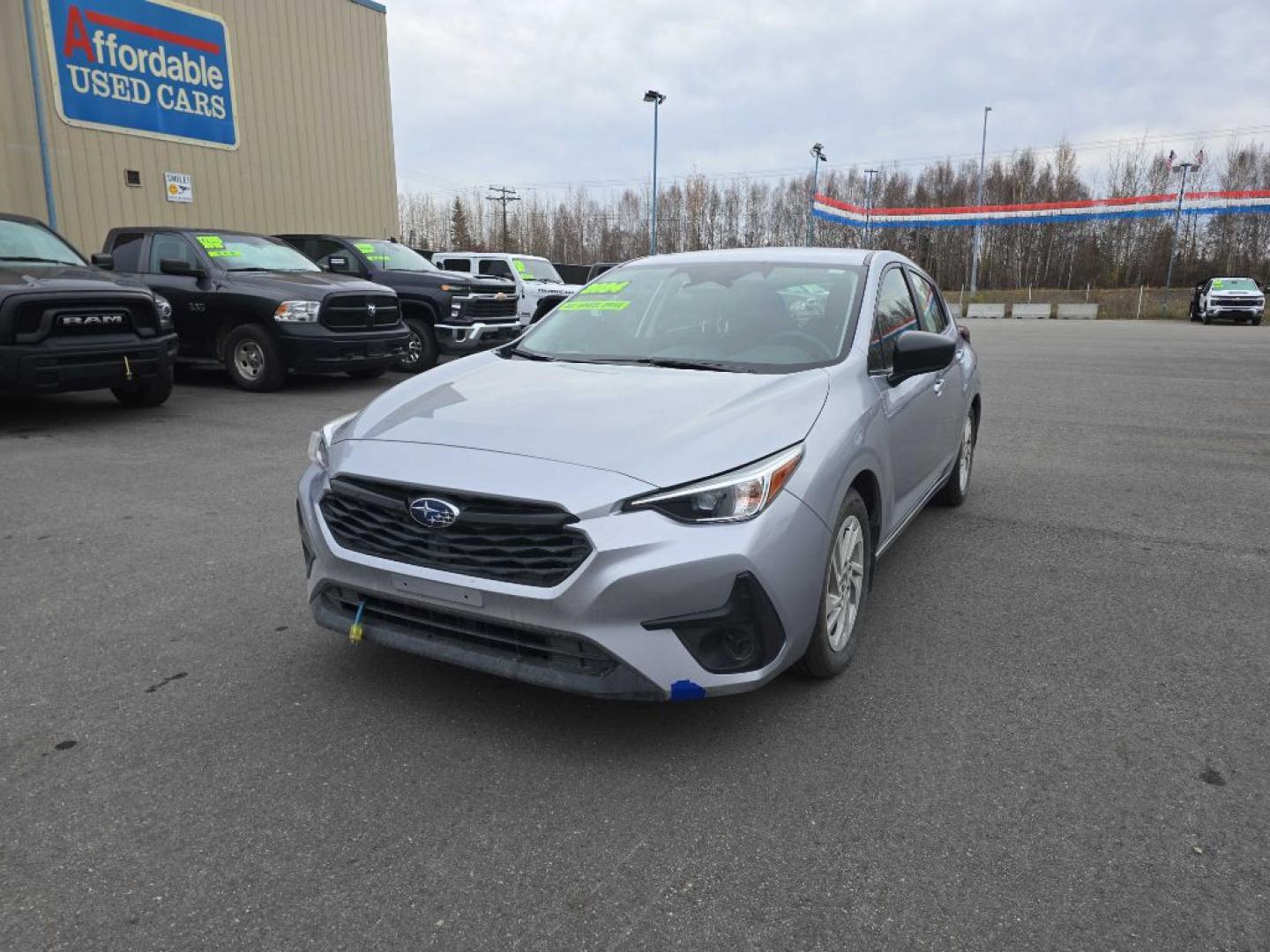 2024 SILVER SUBARU IMPREZA Hatchback (JF1GUABC2R8) with an 2.0L engine, Continuously Variable transmission, located at 2525 S. Cushman, Fairbanks, AK, 99701, (907) 452-5707, 64.824036, -147.712311- Photo#1