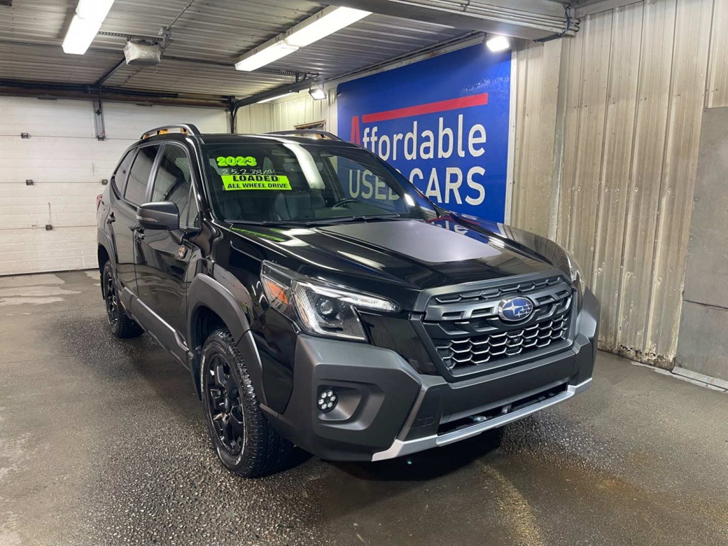 2023 BLACK SUBARU FORESTER WILDERNESS (JF2SKAMC8PH) with an 2.5L engine, Continuously Variable transmission, located at 2525 S. Cushman, Fairbanks, AK, 99701, (907) 452-5707, 64.824036, -147.712311- Photo#0