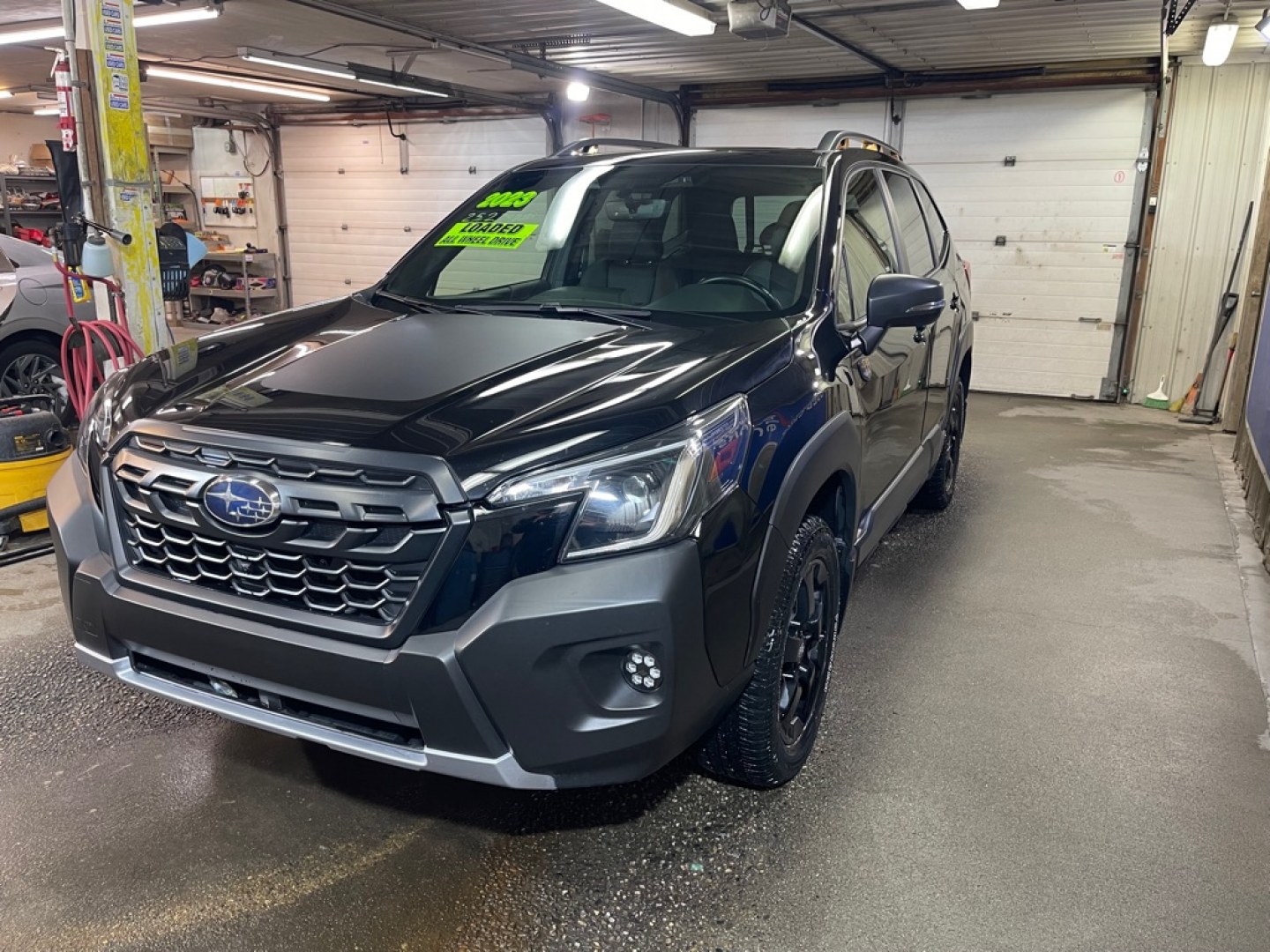 2023 BLACK SUBARU FORESTER WILDERNESS (JF2SKAMC8PH) with an 2.5L engine, Continuously Variable transmission, located at 2525 S. Cushman, Fairbanks, AK, 99701, (907) 452-5707, 64.824036, -147.712311- Photo#1