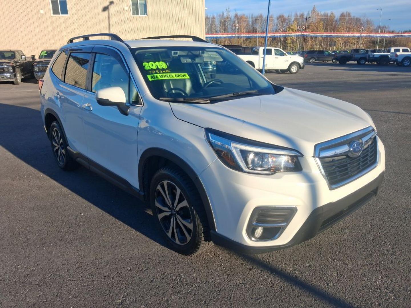 2019 WHITE SUBARU FORESTER LIMITED (JF2SKAUC1KH) with an 2.5L engine, Continuously Variable transmission, located at 2525 S. Cushman, Fairbanks, AK, 99701, (907) 452-5707, 64.824036, -147.712311- Photo#0