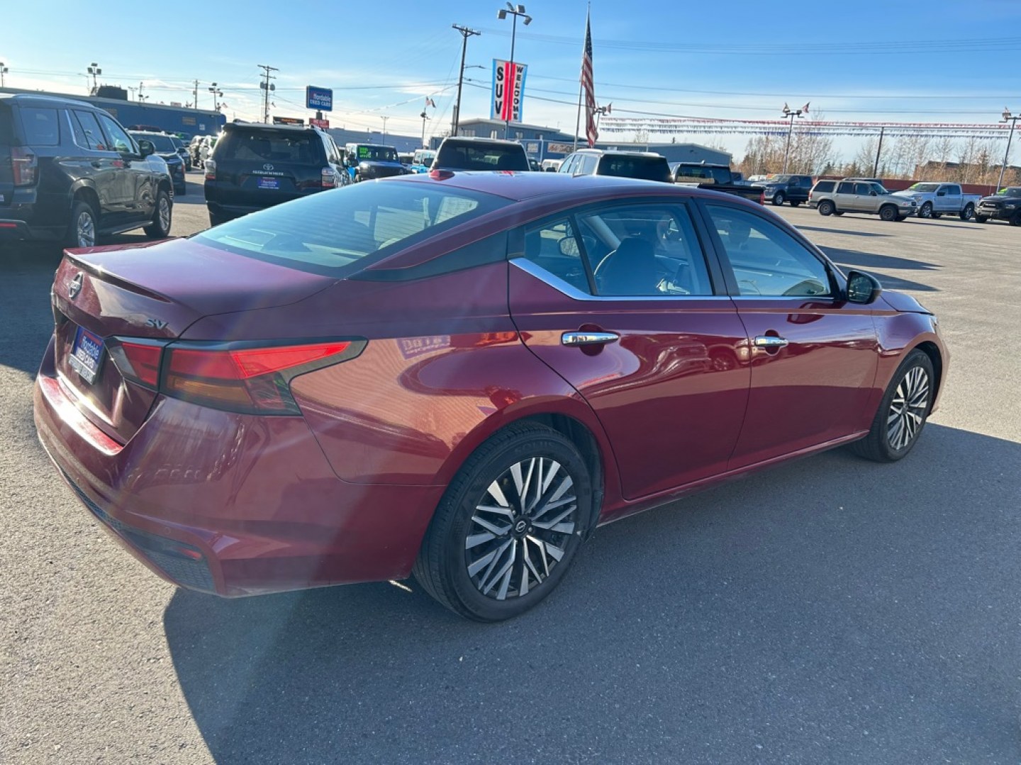 2024 RED NISSAN ALTIMA SV (1N4BL4DV1RN) with an 2.5L engine, Continuously Variable transmission, located at 2525 S. Cushman, Fairbanks, AK, 99701, (907) 452-5707, 64.824036, -147.712311- Photo#2
