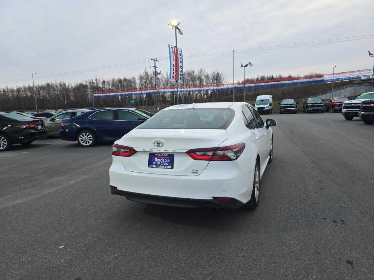 2024 WHITE TOYOTA CAMRY AWD LE (4T1R11BK1RU) with an 2.5L engine, Automatic transmission, located at 2525 S. Cushman, Fairbanks, AK, 99701, (907) 452-5707, 64.824036, -147.712311- Photo#2