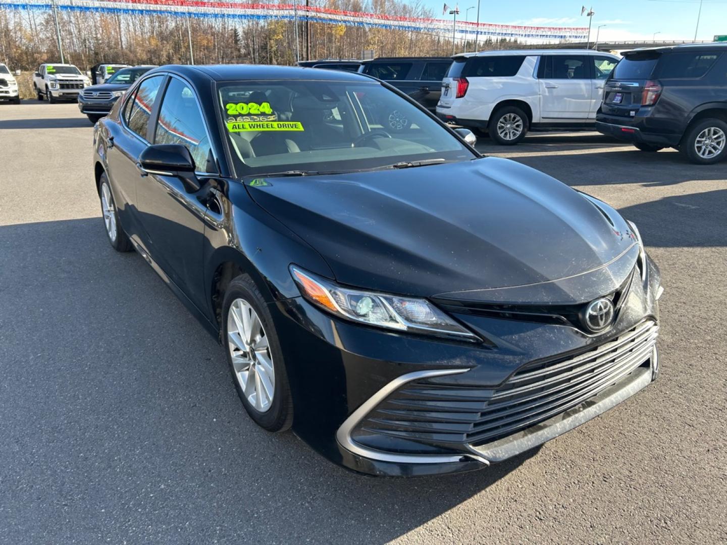 2024 BLACK TOYOTA CAMRY AWD LE (4T1R11BK9RU) with an 2.5L engine, Automatic transmission, located at 2525 S. Cushman, Fairbanks, AK, 99701, (907) 452-5707, 64.824036, -147.712311- Photo#1