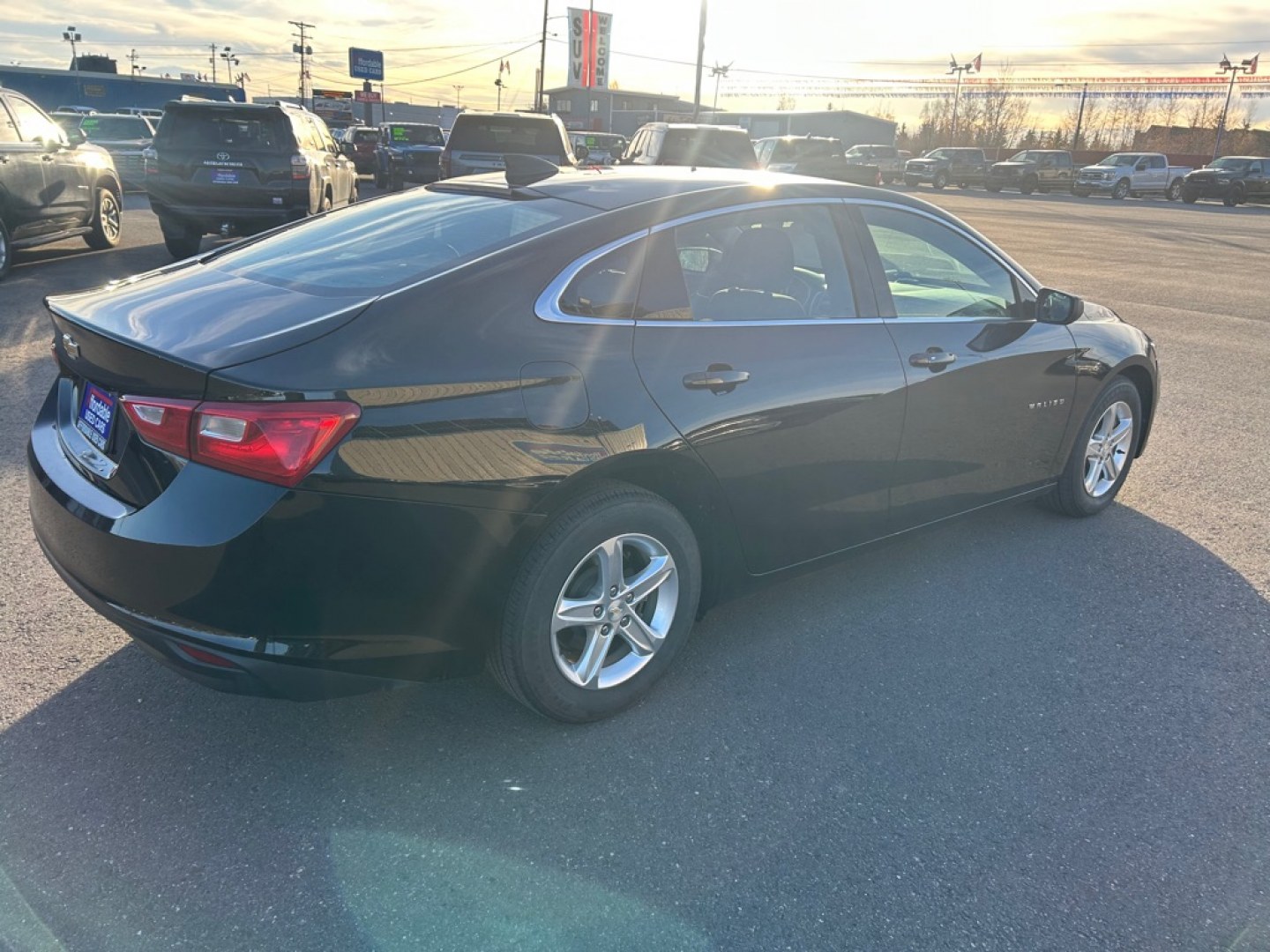 2022 BLACK CHEVROLET MALIBU LS (1G1ZB5ST0NF) with an 1.5L engine, Continuously Variable transmission, located at 2525 S. Cushman, Fairbanks, AK, 99701, (907) 452-5707, 64.824036, -147.712311- Photo#2