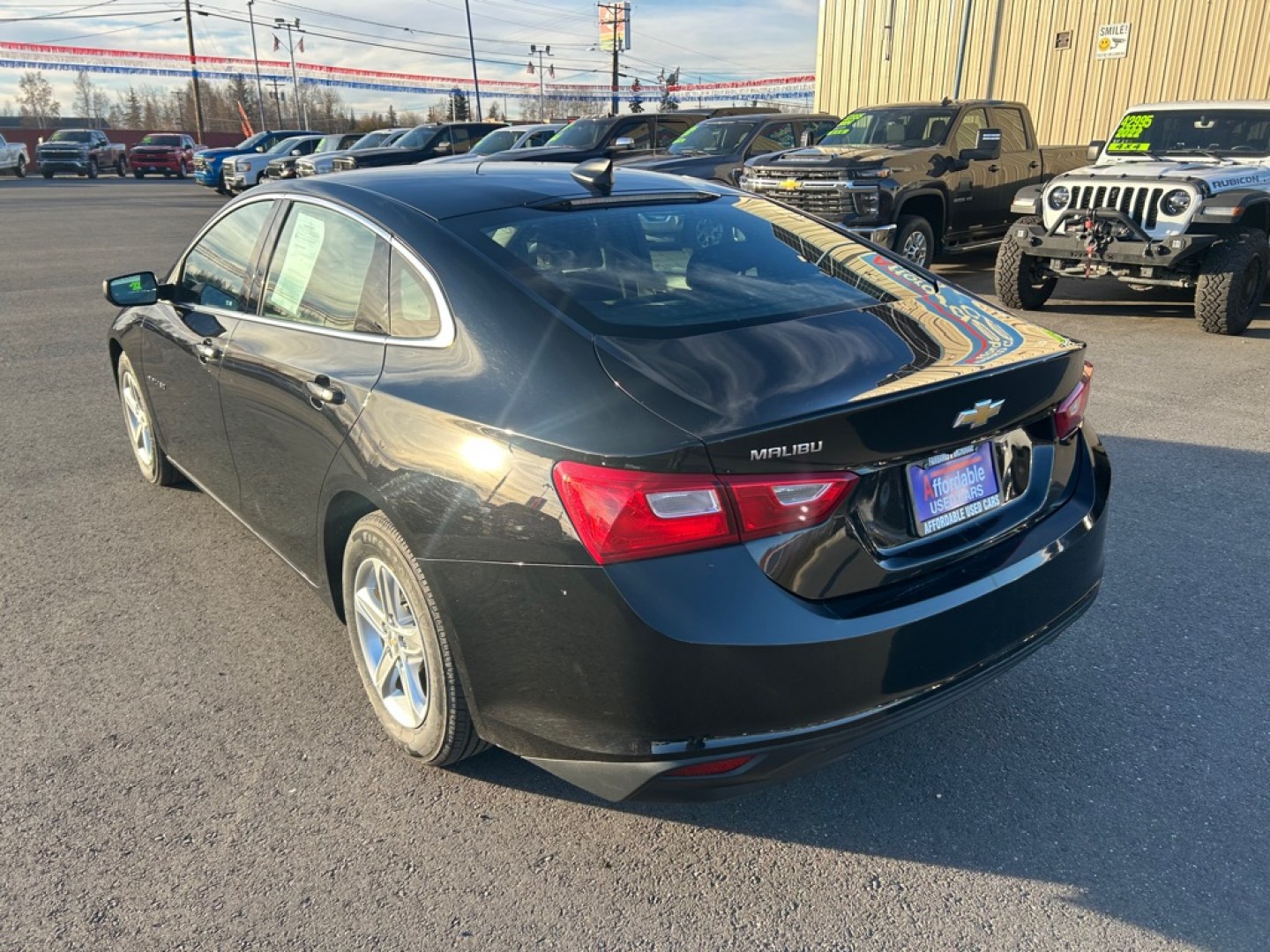 2022 BLACK CHEVROLET MALIBU LS (1G1ZB5ST0NF) with an 1.5L engine, Continuously Variable transmission, located at 2525 S. Cushman, Fairbanks, AK, 99701, (907) 452-5707, 64.824036, -147.712311- Photo#3