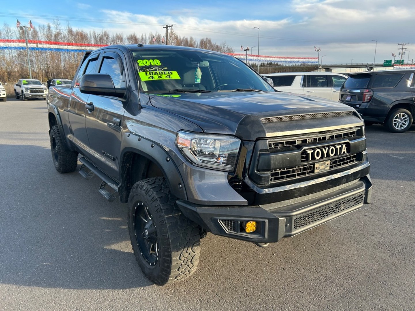 2018 GREY TOYOTA TUNDRA DOUBLE CAB LIMITED (5TFBY5F19JX) with an 5.7L engine, Automatic transmission, located at 2525 S. Cushman, Fairbanks, AK, 99701, (907) 452-5707, 64.824036, -147.712311- Photo#1