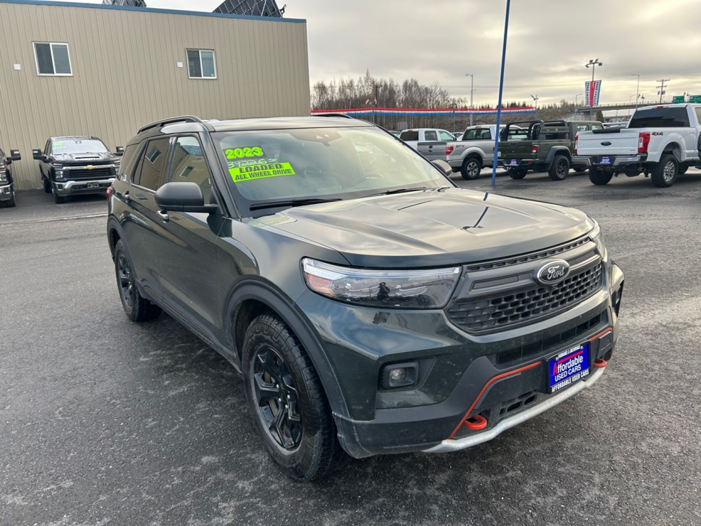 2023 GREEN FORD EXPLORER TIMBER TIMBERLINE (1FMSK8JHXPG) with an 2.3L engine, Automatic transmission, located at 2525 S. Cushman, Fairbanks, AK, 99701, (907) 452-5707, 64.824036, -147.712311- Photo#1